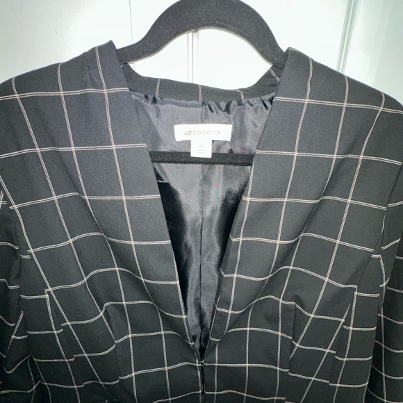 🖤✨ Liz Claiborne Windowpane Blazer | Size 12 | NWT ✨🖤 - Picture 3 of 6